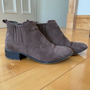 Madden Girl Taupe Suede Ankle Booties